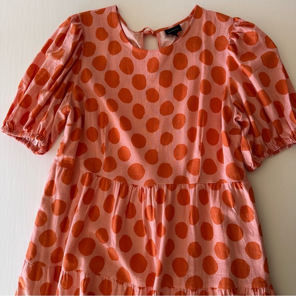 Who What Wear Short Puff Sleeve Polka Dot Maxi Dress XXL - Picture 4 of 16